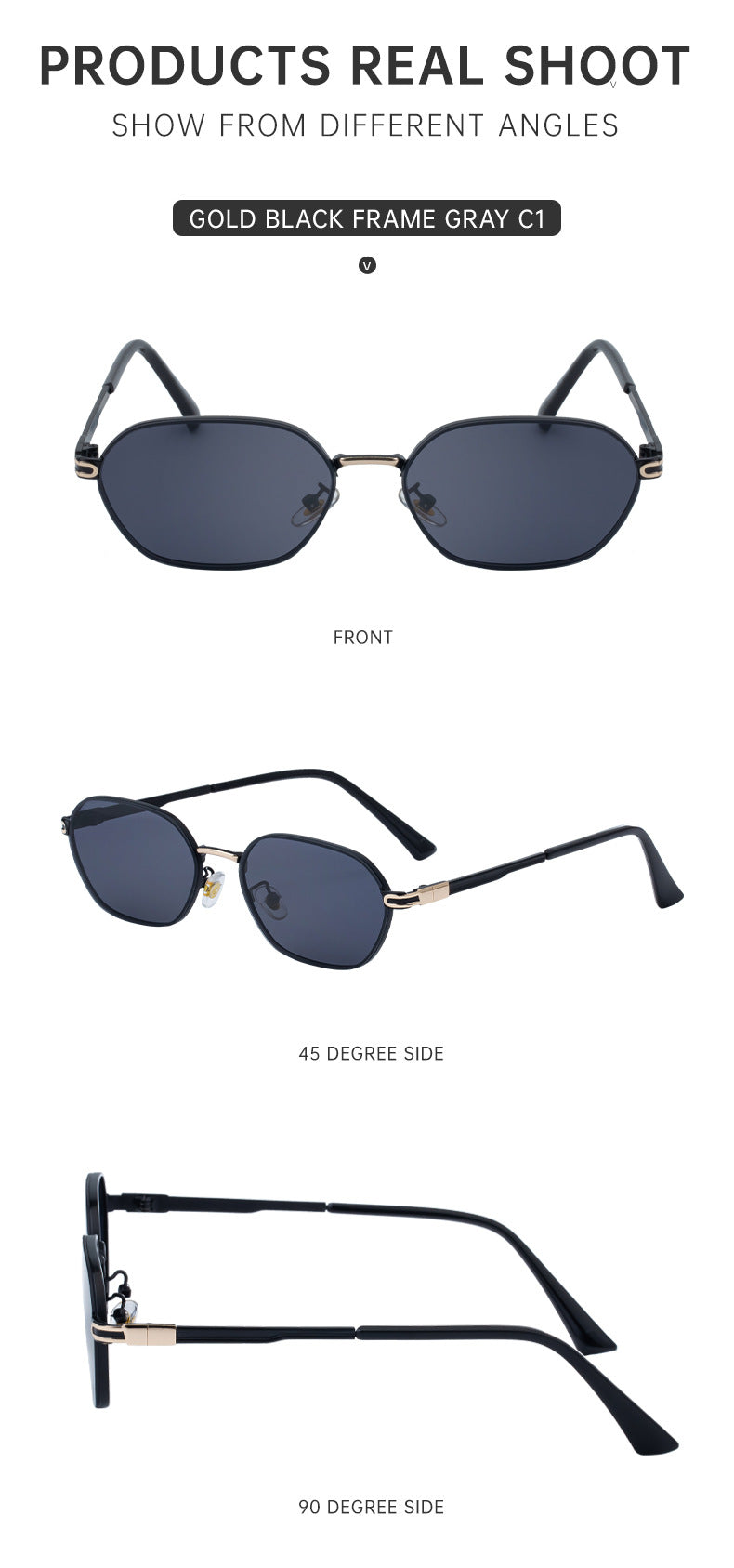 Blue Lenses Chic Oval Sunglasses for Women - UV400 Protection Lightweight Metal Frame, Comfortable Design - Image 2