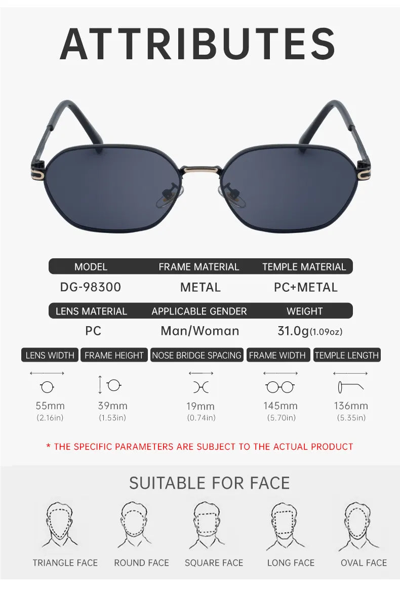 Blue Lenses Chic Oval Sunglasses for Women - UV400 Protection Lightweight Metal Frame, Comfortable Design - Image 7