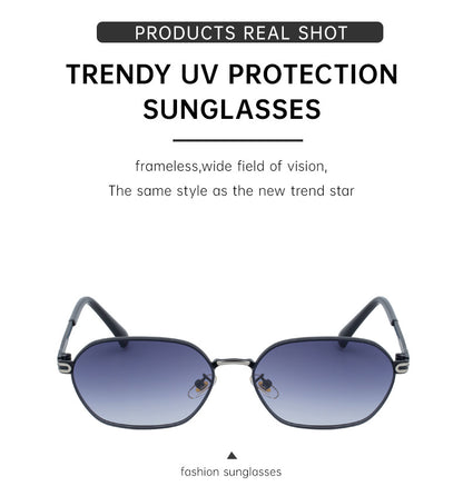 Pink Brown Gradient Lenses Chic Oval Sunglasses for Women - UV400 Protection Lightweight Metal Frame, Comfortable Design - Image 4