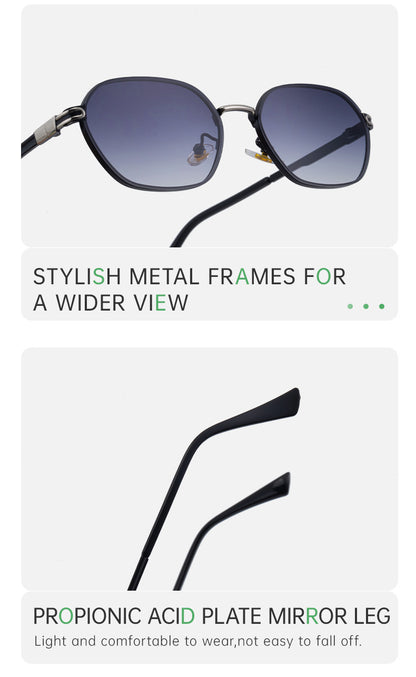 Pink Brown Gradient Lenses Chic Oval Sunglasses for Women - UV400 Protection Lightweight Metal Frame, Comfortable Design - Image 5