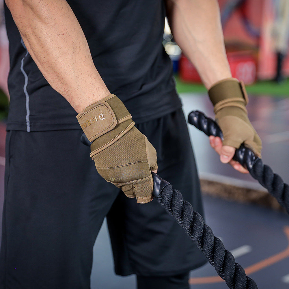Size S Green Heavy Duty Workout Gloves with Wrist Support - Anti-Slip Gel Padded Gym Gloves for Weightlifting, Training & Fitness - Image 4