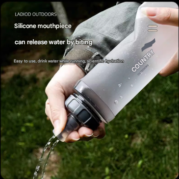 Green and White Ultra-Lightweight 350ml Soft Running Flask - BPA-Free Collapsible TPU Water Bottle for Hiking, Cycling & Outdoor Sports - Image 3
