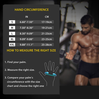 Size M Black Heavy Duty Workout Gloves with Wrist Support - Anti-Slip Gel Padded Gym Gloves for Weightlifting, Training & Fitness - Image 7