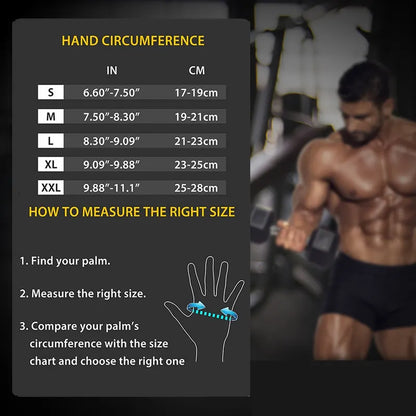 Size L Black Heavy Duty Workout Gloves with Wrist Support - Anti-Slip Gel Padded Gym Gloves for Weightlifting, Training & Fitness - Image 7