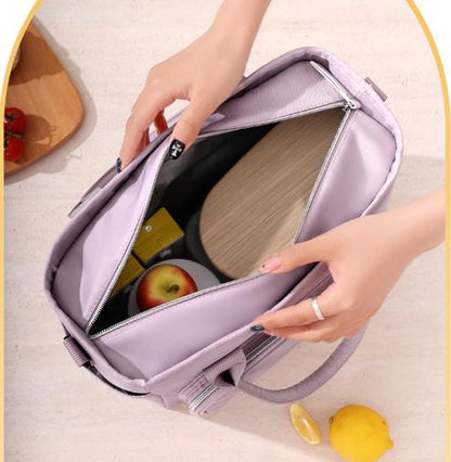 Green Chic Insulated Lunch Tote Bag - 11L Large Capacity Cooler for Work, Picnic & Travel - Durable Oxford Fabric - Image 4