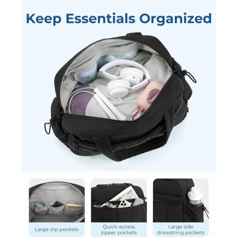Purple Versatile Carry-On Travel Duffel Bag - Airline Personal Item Size with Waterproof Wet Pocket & Trolley Sleeve - Image 2