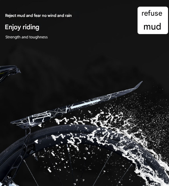 Style A Black Lightweight Bicycle Rear Mudguard - Adjustable PP5 Fender for MTB, Road & Folding Bikes (NOT for V-Brakes) - Image 5