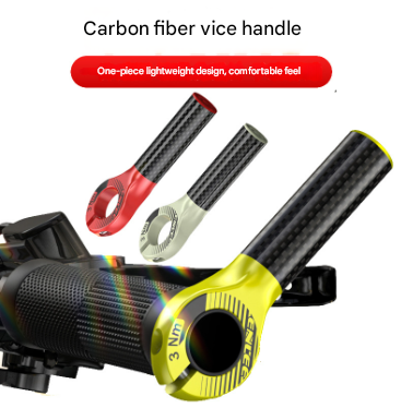 Black and Red Ultralight Carbon Fiber Bicycle Bar Ends - Ergonomic Anti-Slip Grips for MTB & Hybrid Bikes (22.2mm) - Image 2