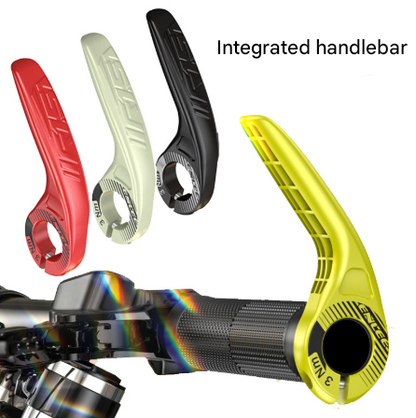 Fluorescent Yellow Ultralight Ergonomic Bike Bar Ends - High-Strength Composite Horn Grips (22.2mm) - Image 2
