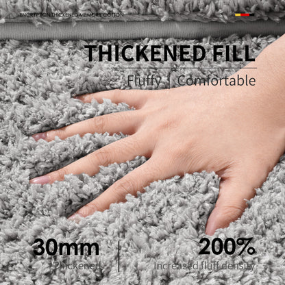 Green Ultra Absorbent Plush Bath Mat - Non-Slip Bathroom Rug with Innovative Foot Drying Pocket - Image 3