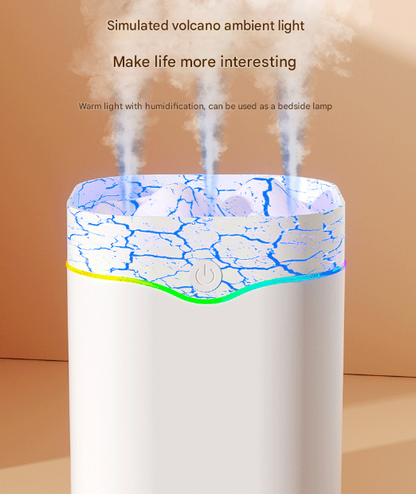 Green Volcano Style 2L Cool Mist Humidifier - Triple Nozzle with RGB LED & Quiet Operation - Image 6