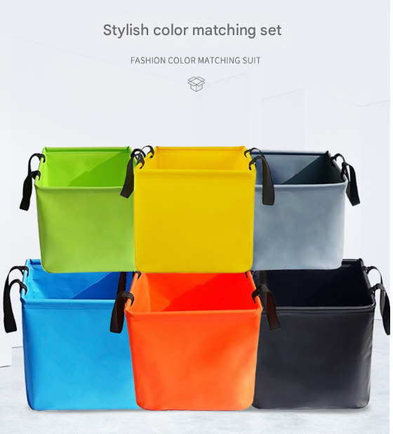Black 25L Collapsible Bucket - Heavy-Duty PVC Waterproof Folding Pail for Fishing, Camping & Car Washing - Image 2