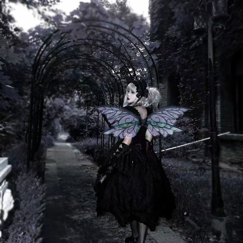 Pink Enchanting Iridescent Fairy Wings - Sparkle Butterfly Elf Wings for Costume Parties, Cosplay & Dress-Up Fun - Image 6