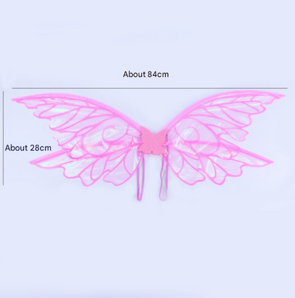 Green Enchanting Iridescent Fairy Wings - Sparkle Butterfly Elf Wings for Costume Parties, Cosplay & Dress-Up Fun - Image 4