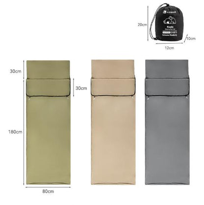 Khaki Ultra-Stretch Sleeping Bag Liner - Portable & Lightweight Envelope Sleep Sack for Camping & Travel - Image 2