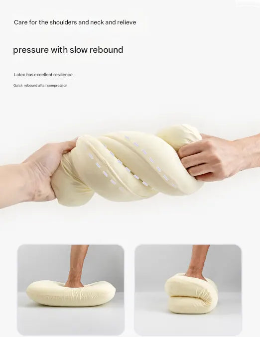 Purple Reversible Memory Foam Travel Pillow - All-Season Comfort Neck Support for Deep Sleep & Portability - Image 5
