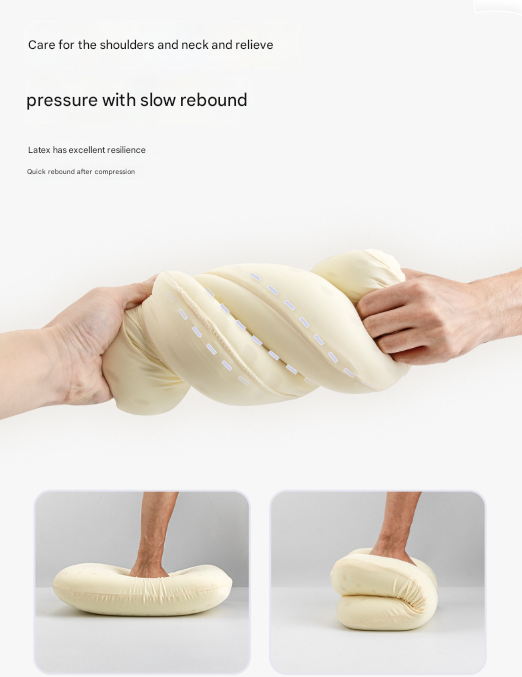 Green Reversible Memory Foam Travel Pillow - All-Season Comfort Neck Support for Deep Sleep & Portability - Image 5