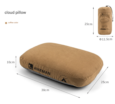 Coffee Reversible Memory Foam Travel Pillow - All-Season Comfort Neck Support for Deep Sleep & Portability