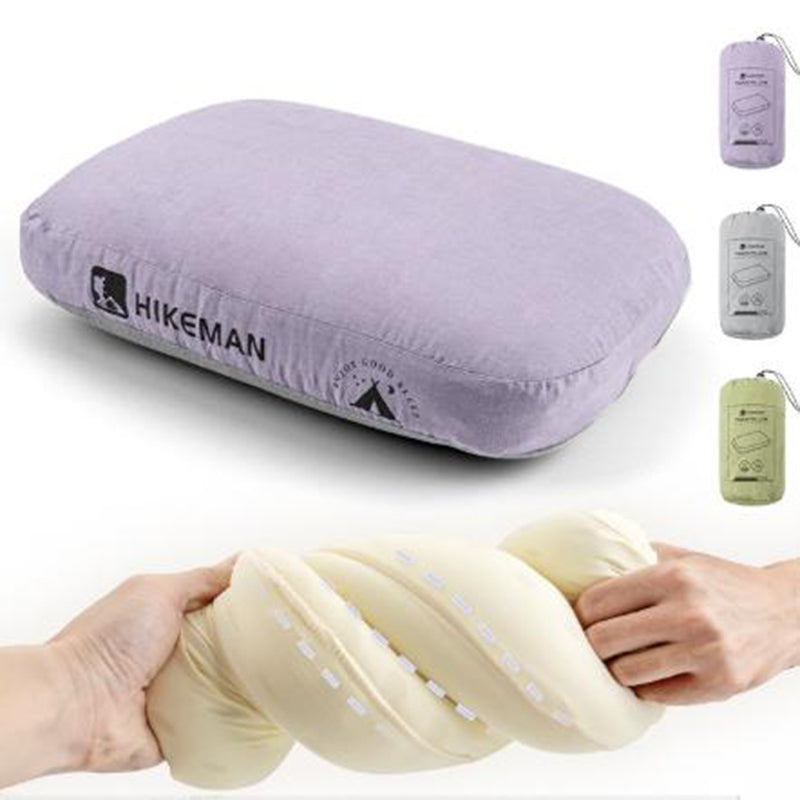 Grey Reversible Memory Foam Travel Pillow - All-Season Comfort Neck Support for Deep Sleep & Portability - Image 2
