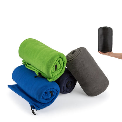 Green Versatile Double-Sided Fleece Bag Liner - Lightweight & Portable Travel Blanket for Camping & Outdoors - Image 2