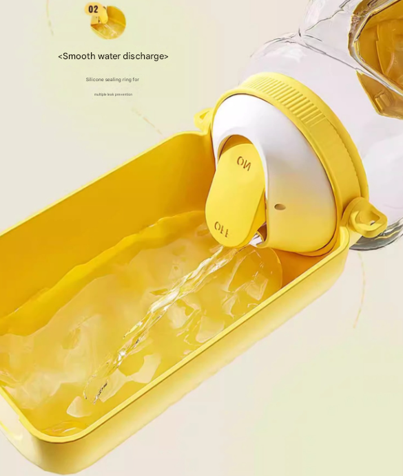 White Large Capacity 2-in-1 Pet Travel Water & Food Bottle Dispenser - Portable Outdoor Dog Feeder with Shoulder Strap - Image 5
