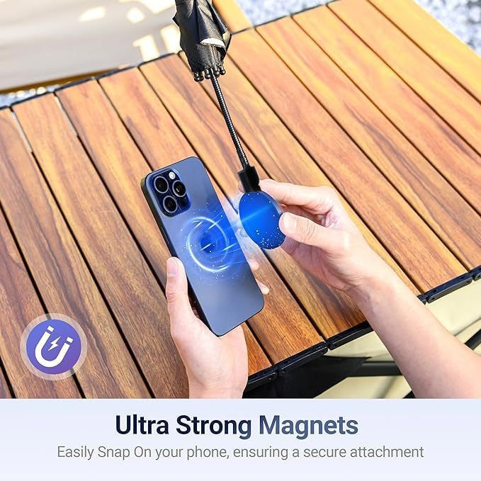 Black Magnetic Phone Umbrella Sun Shade - Clear Outdoor Screen Visor, Anti-Glare Mini Parasol for iPhone - Image 5