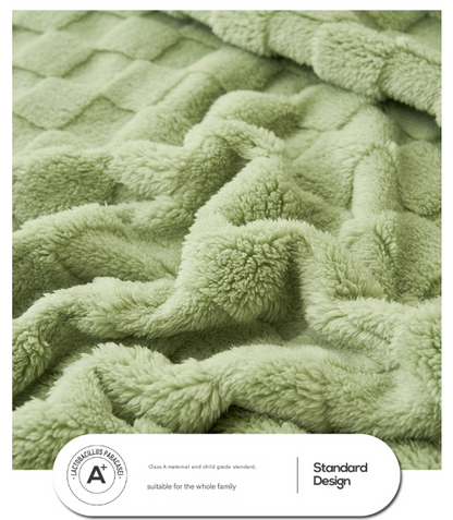 200*230CM Grey Ultra-Soft Waffle Textured Plush Fleece Blanket - Large Cozy All-Season Throw for Bed & Sofa - Image 4