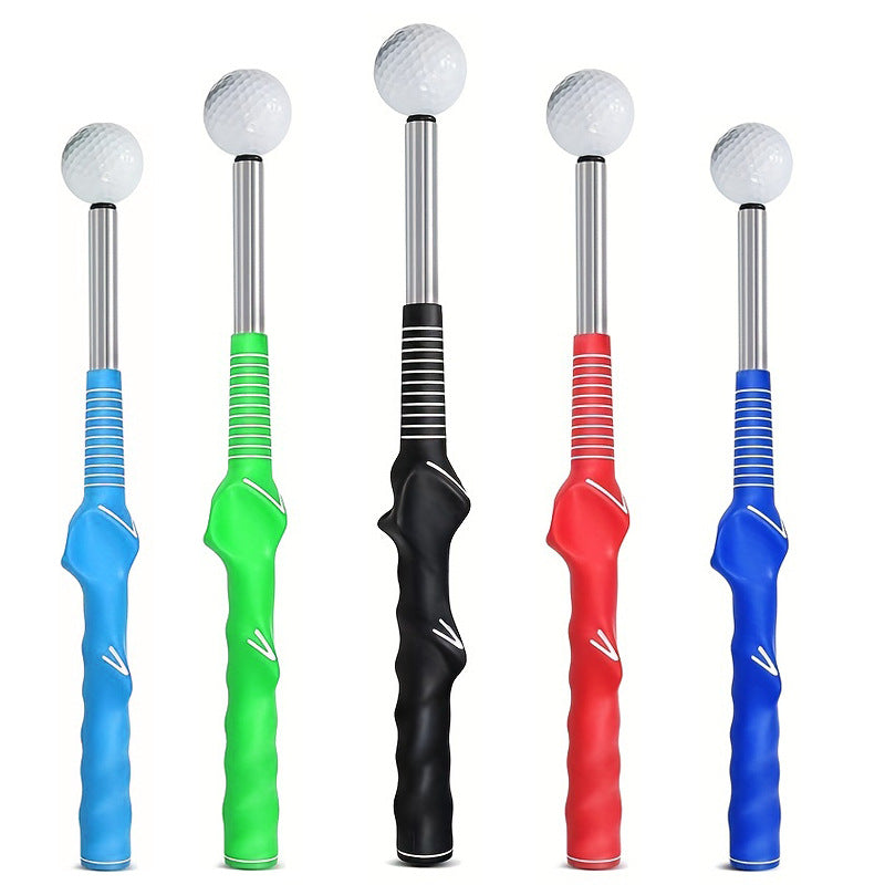 Red Pro Golf Swing Trainer - Extendable with Audible Click & Corrective Grip Aid - Image 2
