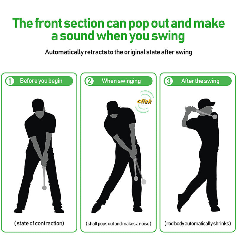 Red Pro Golf Swing Trainer - Extendable with Audible Click & Corrective Grip Aid - Image 4