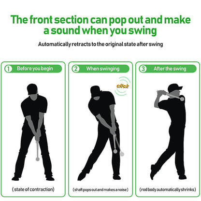 Red Pro Golf Swing Trainer - Extendable with Audible Click & Corrective Grip Aid - Image 4