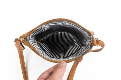 Brown Compact Women's Crossbody Bag - Adjustable Strap, Double Zipper Closure, 18x21cm Lightweight PU Leather Shoulder Bag - Image 8