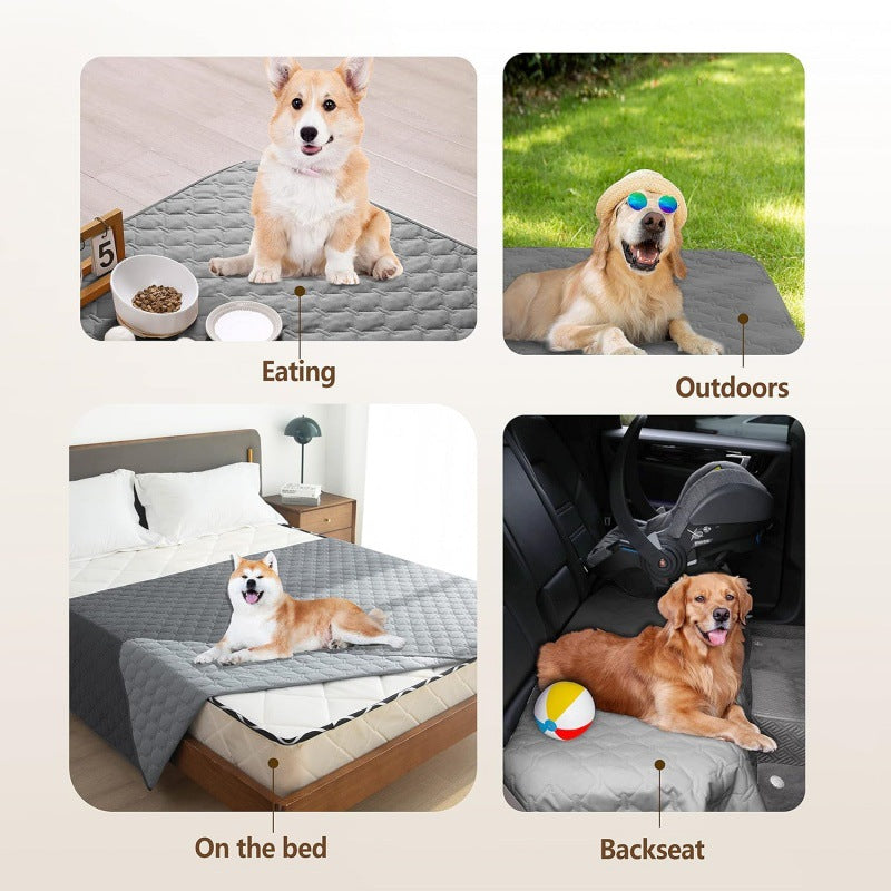 Grey 2-Sided Waterproof Pet Sofa Cover - Dog Bed Protector Blanket for Furniture, Couches & Car Seats (75x180cm, Machine Washable) - Image 2