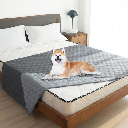Grey 2-Sided Waterproof Pet Sofa Cover - Dog Bed Protector Blanket for Furniture, Couches & Car Seats (130x200cm, Machine Washable) - Image 2