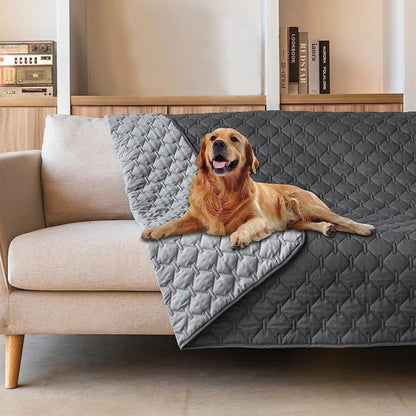 Grey 2-Sided Waterproof Pet Sofa Cover - Dog Bed Protector Blanket for Furniture, Couches & Car Seats (200x200cm, Machine Washable) - Image 2