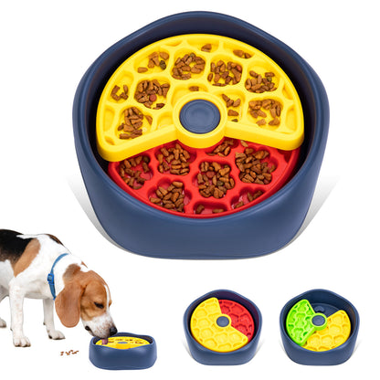 Red,Green and Blue Interactive Dog Puzzle Feeder Bowl - Slow Eating & Mental Stimulation Toy for Small Medium Breeds - Image 2