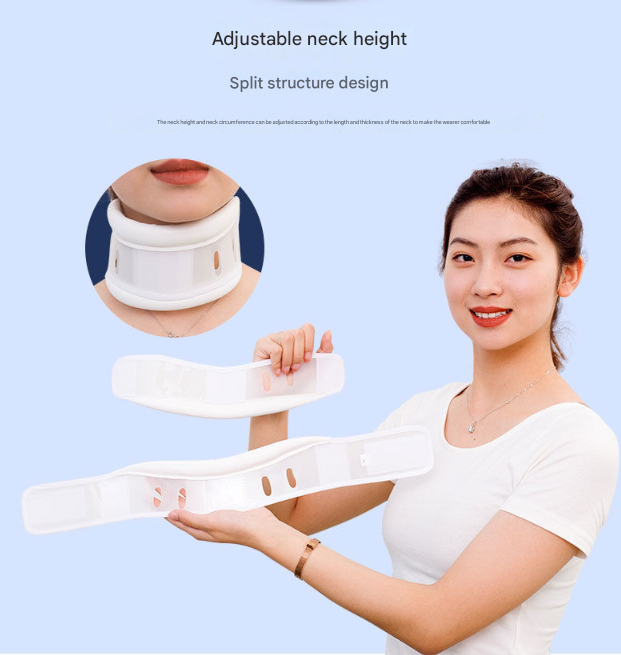 Size S White Adjustable Cervical Collar Neck Brace - Breathable Support for Pain Relief & Posture - Image 6