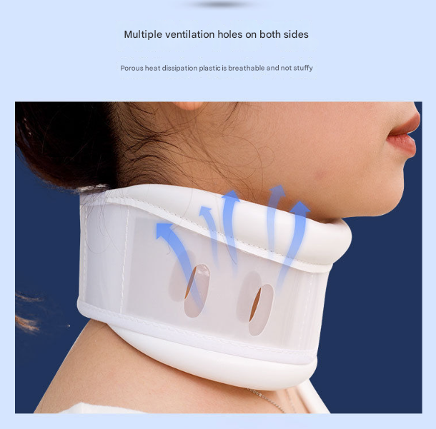 Size M White Adjustable Cervical Collar Neck Brace - Breathable Support for Pain Relief & Posture - Image 7