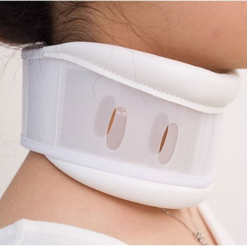 Size L White Adjustable Cervical Collar Neck Brace - Breathable Support for Pain Relief & Posture - Image 2