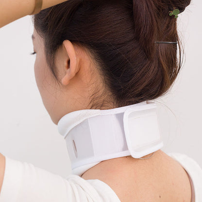 Size L White Adjustable Cervical Collar Neck Brace - Breathable Support for Pain Relief & Posture - Image 3