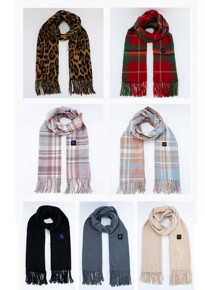 Pink USB Electric Heated Scarf - 3-Level Heat Setting Winter Neck Warmer - Image 6