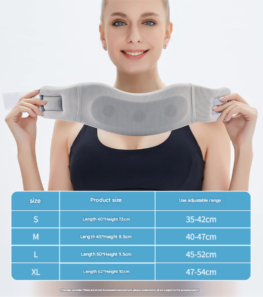 Size S Light Blue Ergonomic Neck Support Brace - Soft Cervical Collar for Posture Correction and Pain Relief - Image 6
