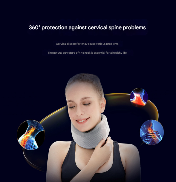 Size S Light Green Ergonomic Neck Support Brace - Soft Cervical Collar for Posture Correction and Pain Relief - Image 5