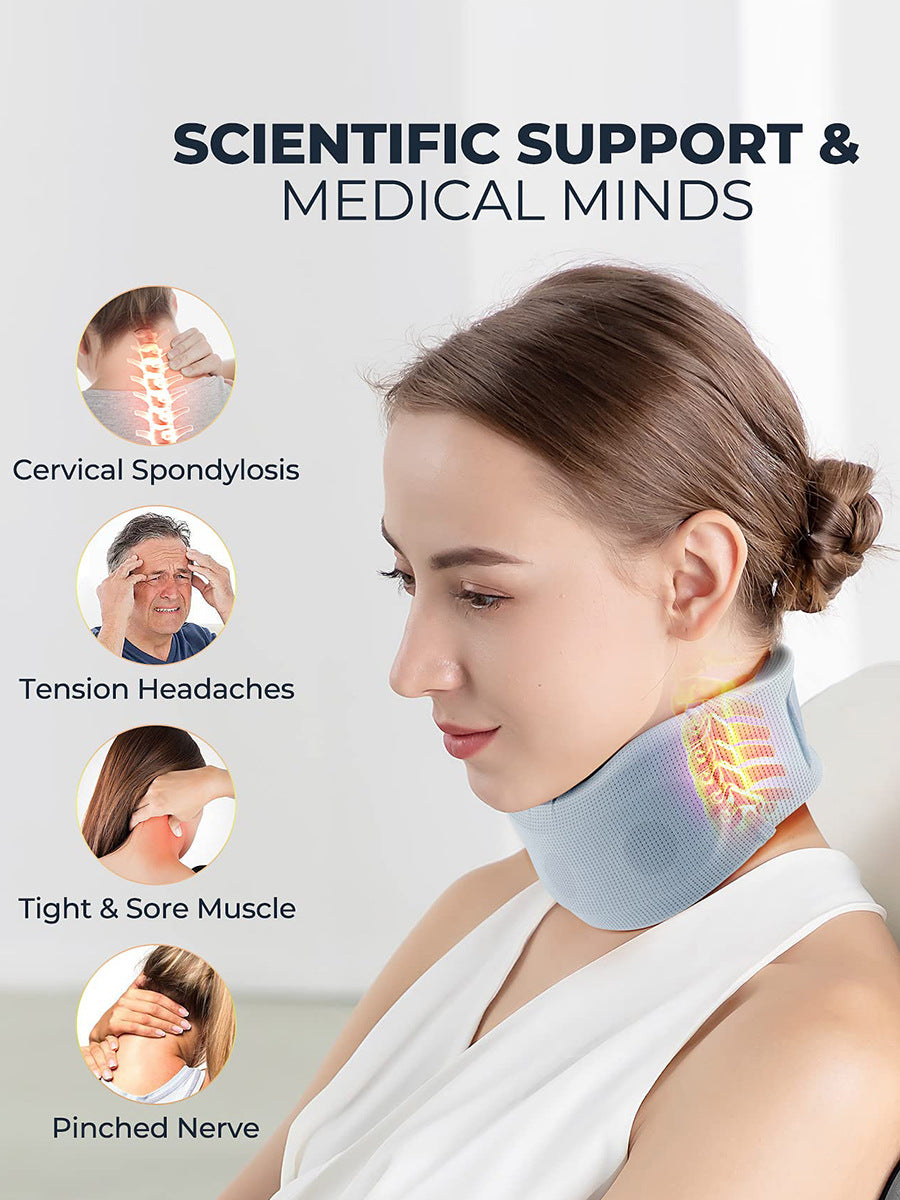 Size L Orange Ergonomic Neck Support Brace - Soft Cervical Collar for Posture Correction and Pain Relief - Image 2