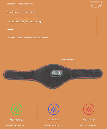 Black Heated Vibrating Neck Wrap - USB Powered Massager for Soothing Pain Relief with 3 Heat & 3 Vibration Modes - Image 3