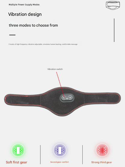 Black Heated Vibrating Neck Wrap - USB Powered Massager for Soothing Pain Relief with 3 Heat & 3 Vibration Modes - Image 4
