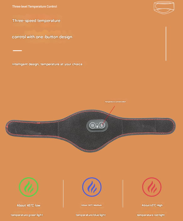 Light Grey Heated Vibrating Neck Wrap - USB Powered Massager for Soothing Pain Relief with 3 Heat & 3 Vibration Modes - Image 3