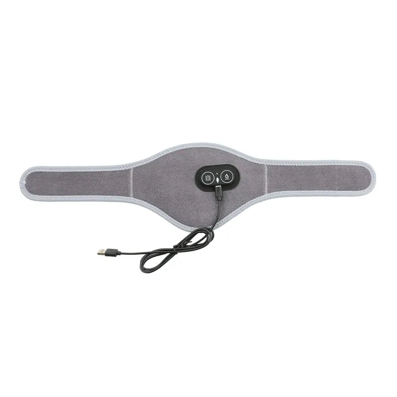 Dark Grey Heated Vibrating Neck Wrap - USB Powered Massager for Soothing Pain Relief with 3 Heat & 3 Vibration Modes