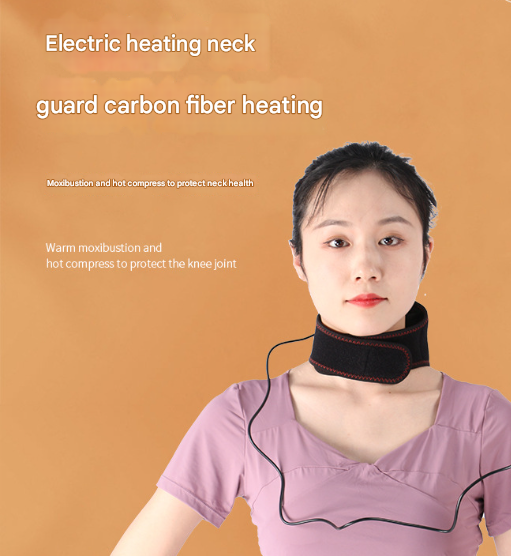 Dark Grey Heated Vibrating Neck Wrap - USB Powered Massager for Soothing Pain Relief with 3 Heat & 3 Vibration Modes - Image 2
