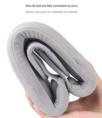 Grey Ergonomic Neck Support Brace - Adjustable Soft Cervical Collar for Posture Correction - Image 5