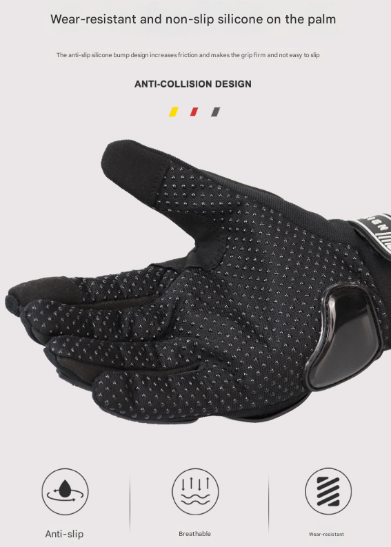 Size L Green and Black Protective Motorcycle Riding Gloves - Hard Knuckle Armour & Touchscreen Fingertips - Image 9